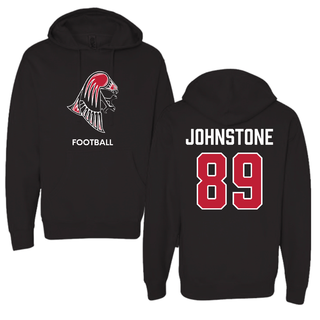 University of Wisconsin-River Falls Football Black Hoodie - #89 Adam Johnstone