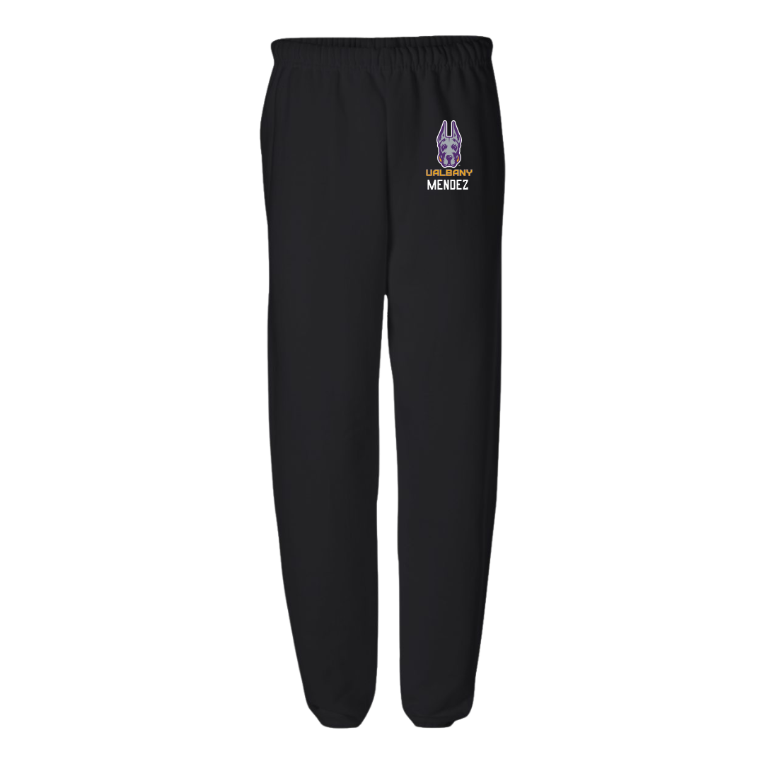 University at Albany Softball Black Sweatpants - #32 Natasha Mendez