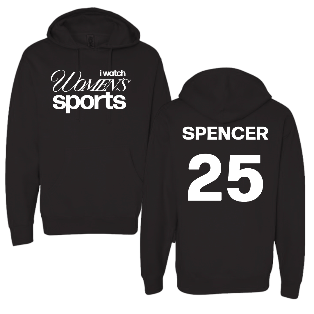 Fairleigh Dickinson University-Metropolitan Campus Lacrosse Black WHM Hoodie - #25 Jenny Spencer