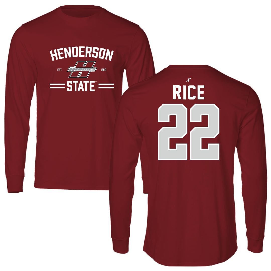 Henderson State University Baseball Cardinal General Long Sleeve - #22 Luke Rice