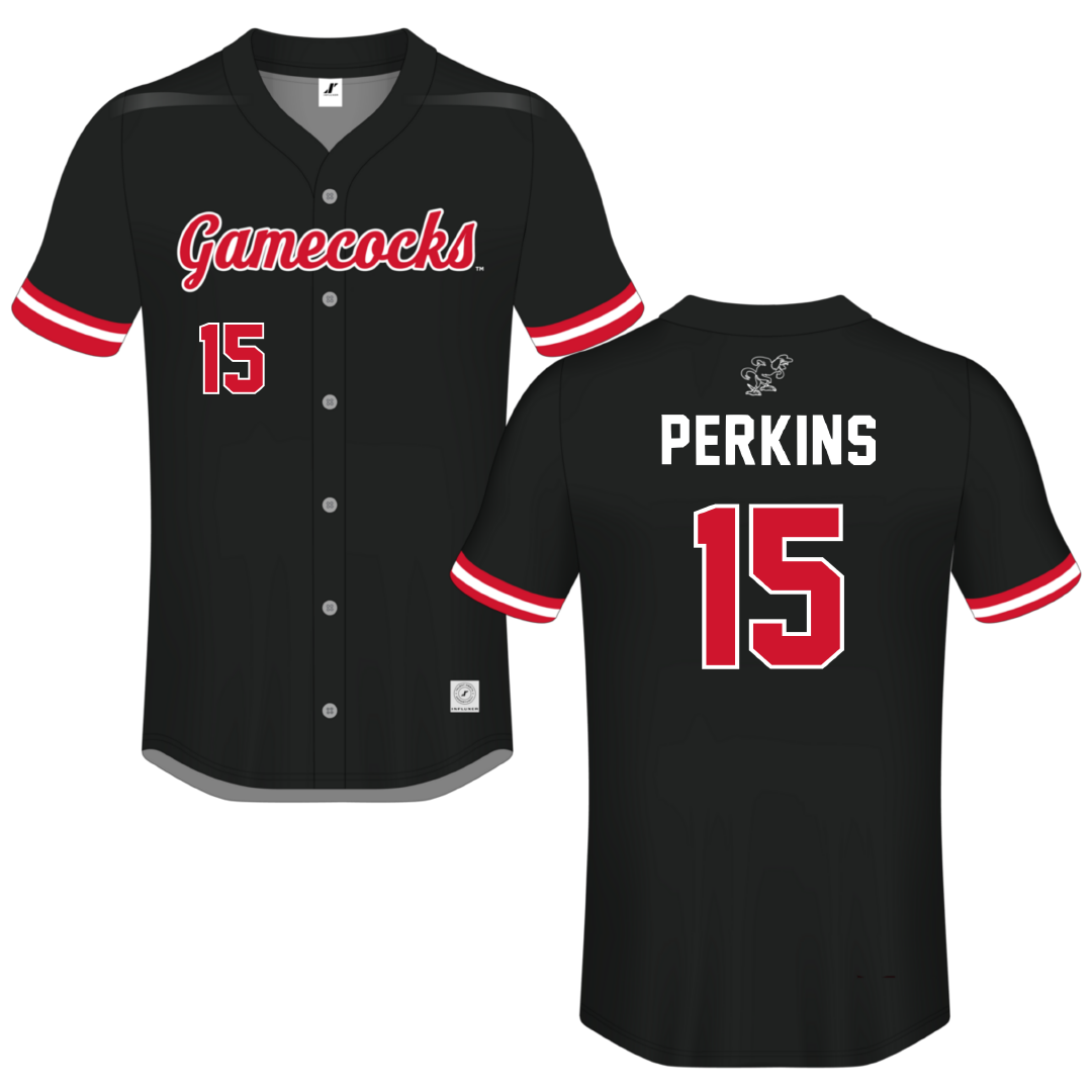 Jacksonville State University Black Button-Down Jersey - #15 Abbi Perkins