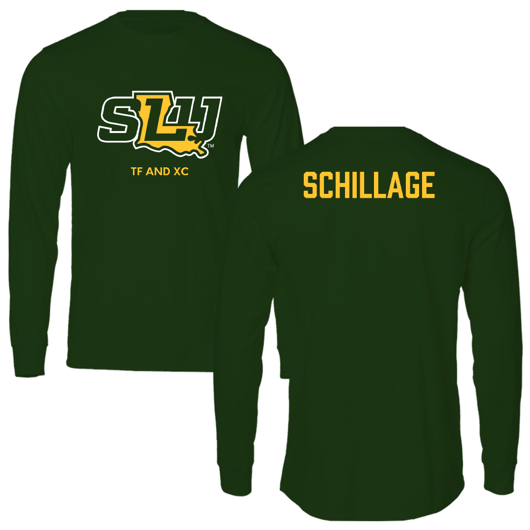 Southeastern Louisiana University TF and XC Forest Green Performance Long Sleeve - Landen Schillage