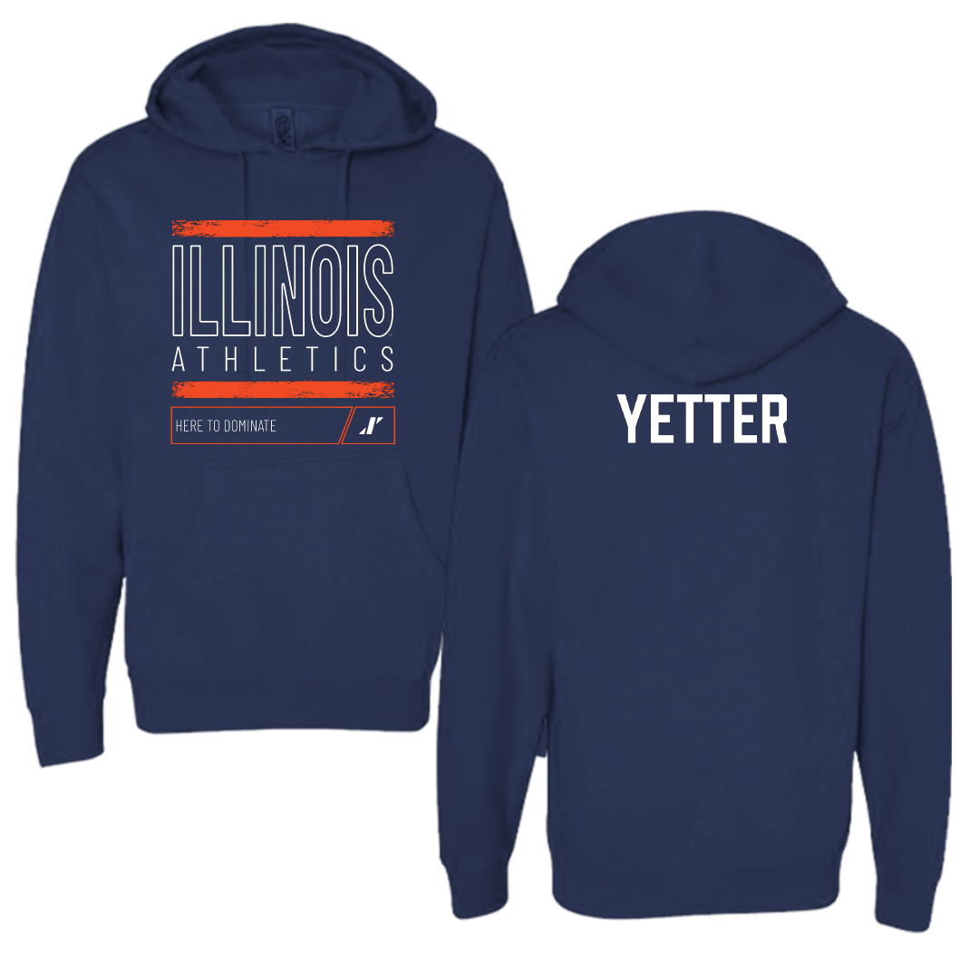 University of Illinois Swimming & Diving Navy Dominate Hoodie - Molly Yetter
