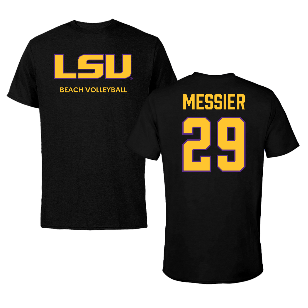 Louisiana State University Beach Volleyball Black Performance Tee - #29 Amaya Messier