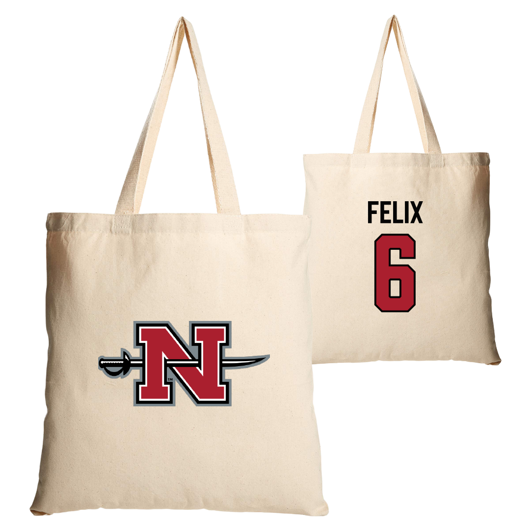 Nicholls State University Baseball Tan Canvas Tote Bag - #6 Garrett Felix