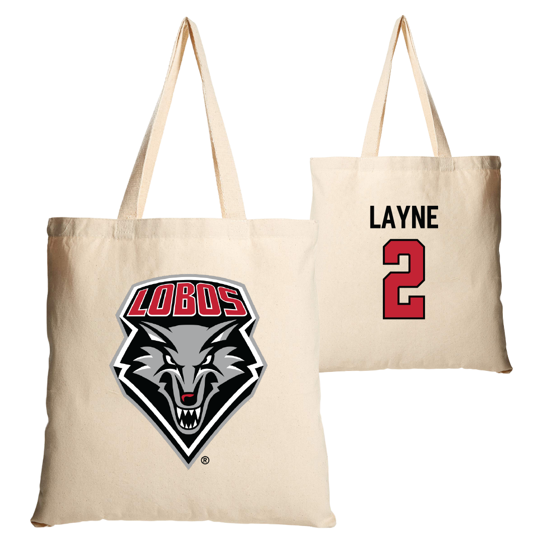 University of New Mexico Football Tan Canvas Tote Bag - #2 Jack Layne