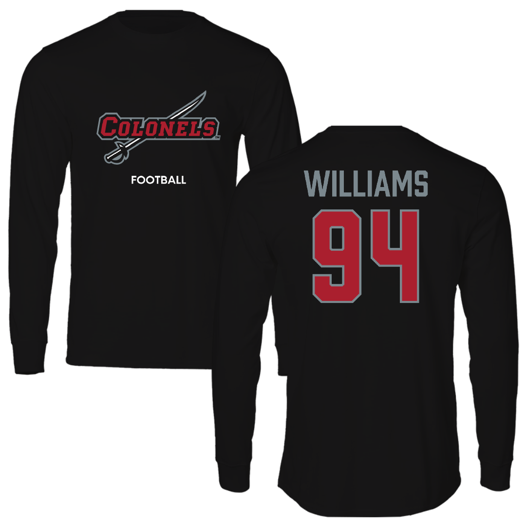 Nicholls State University Football Black Colonels Performance Long Sleeve - #94 Nick Williams