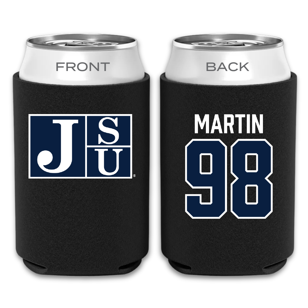 Jackson State University Football Black Can Cooler - #98 Tyas Martin