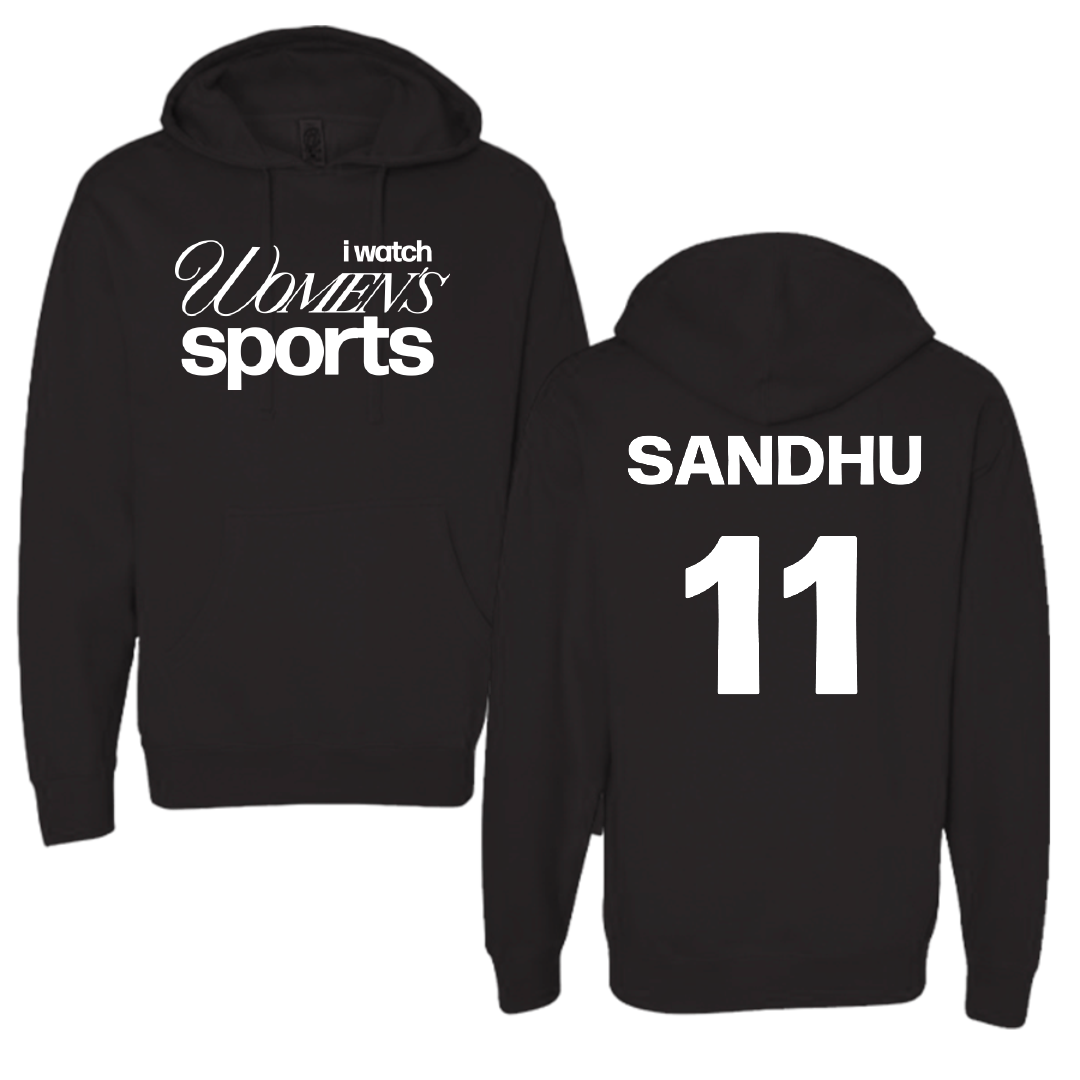 St. Bonaventure University Soccer Black WHM Hoodie - #11 Ishana Sandhu
