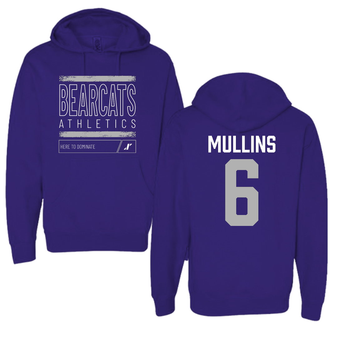 Southwest Baptist University Football Purple Dominate Hoodie - #6 Canaan Mullins
