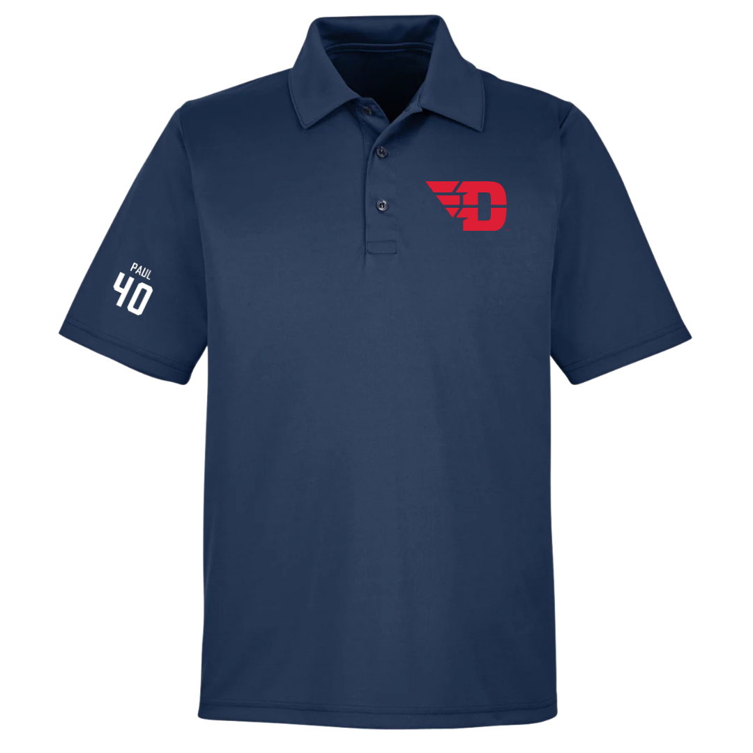 University of Dayton Football Navy Polo - #40 Kyler Paul