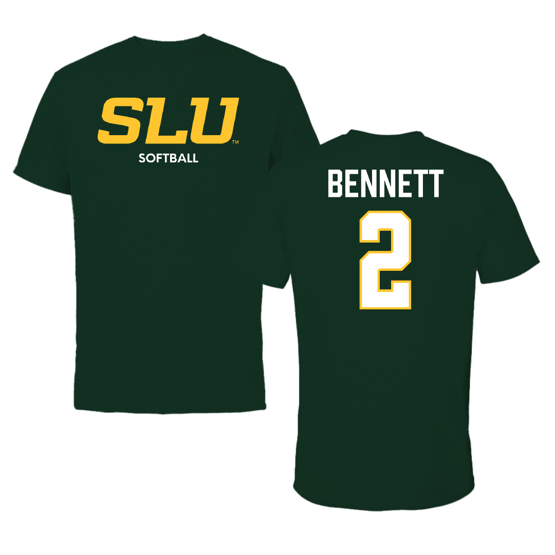 Southeastern Louisiana University Softball Forest Green Performance Tee - #2 Chloe Bennett