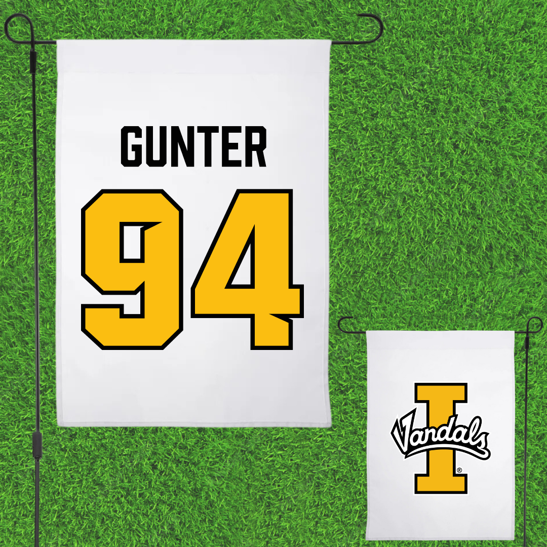 University of Idaho Football White Garden Flag - #94 Payton Gunter