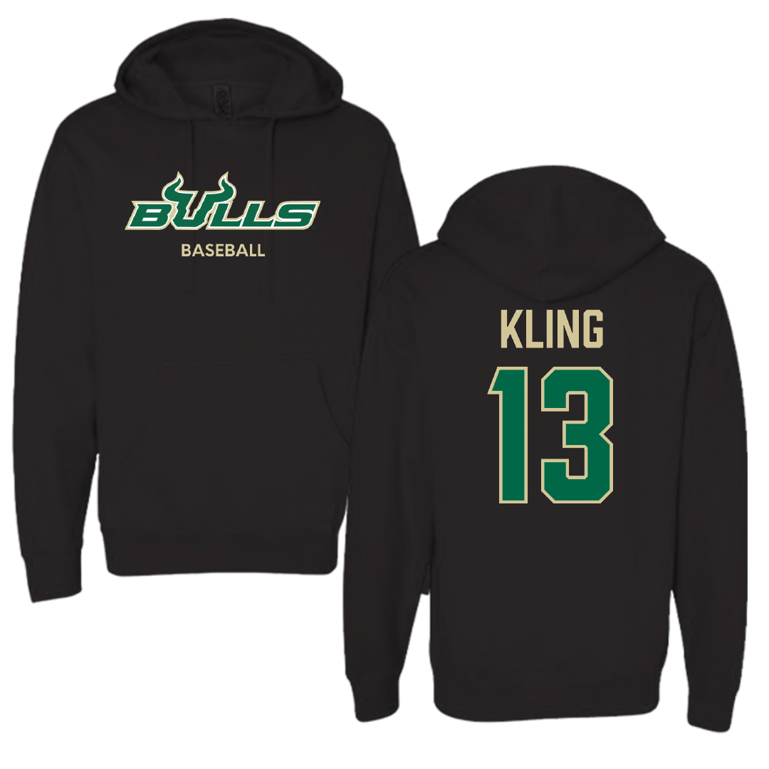 University of South Florida Baseball Black Hoodie - #13 Corey Kling