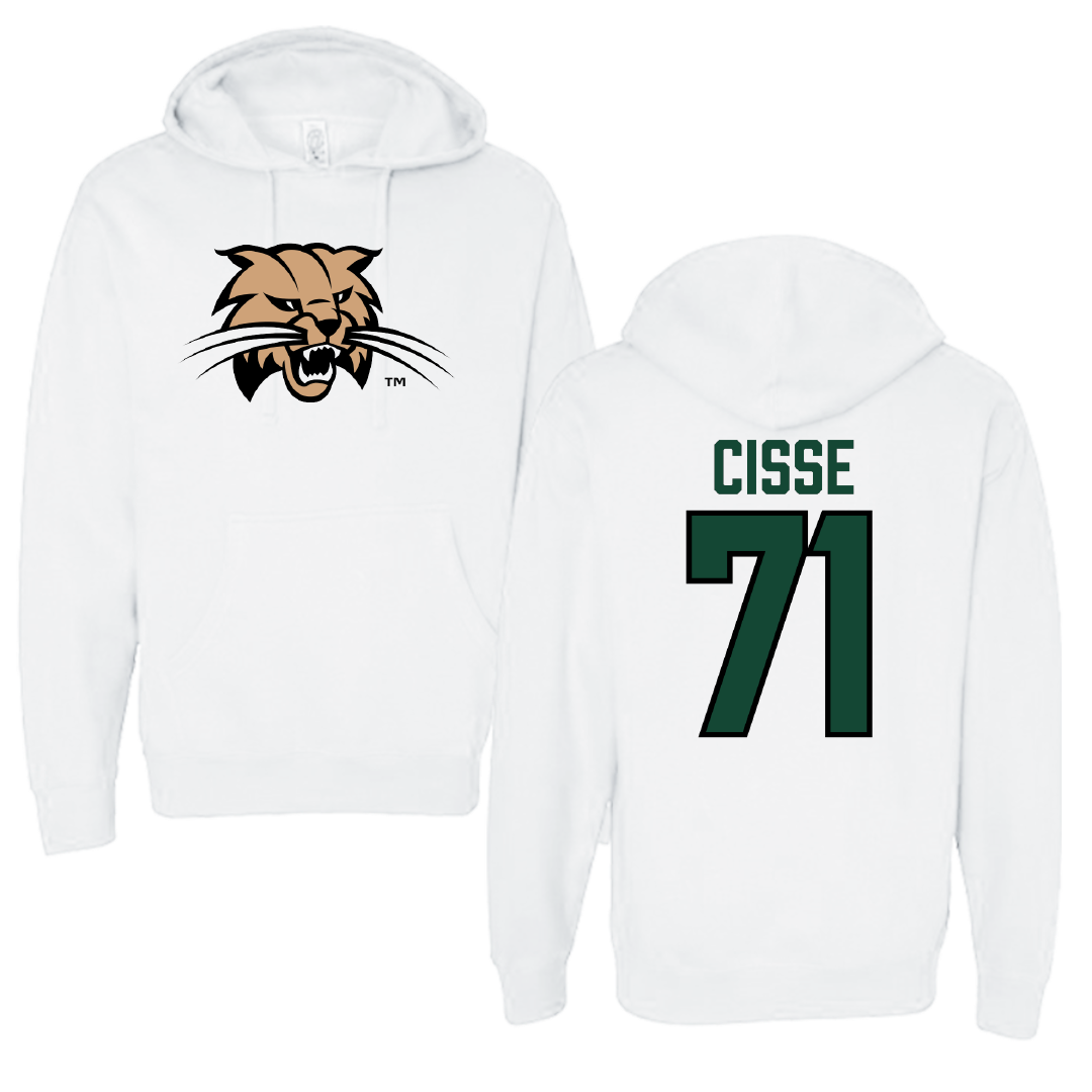 Ohio University Football White Hoodie - #71 Tigana Cisse