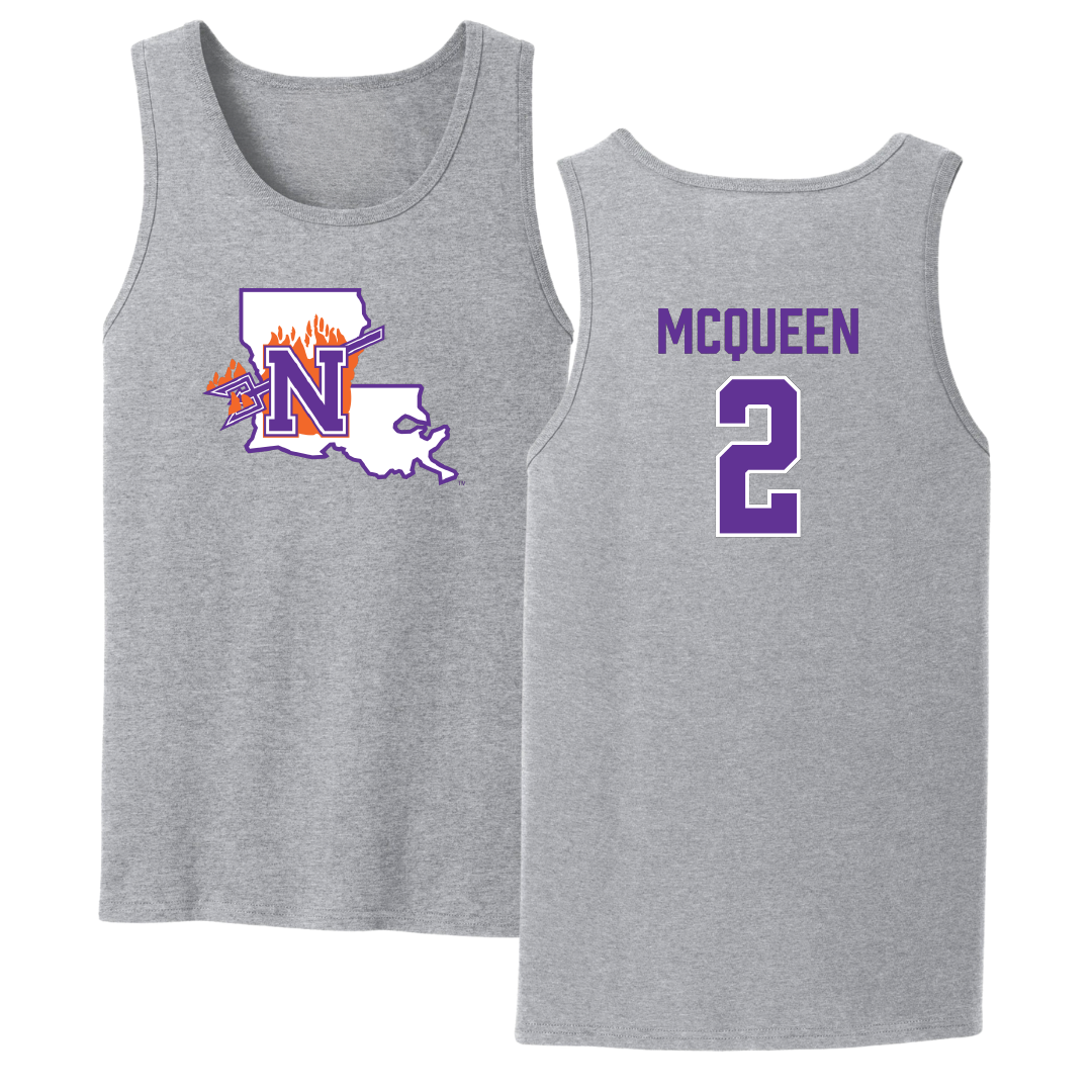 Northwestern State University Volleyball Sport Gray Tank Top - #2 Madisynne McQueen