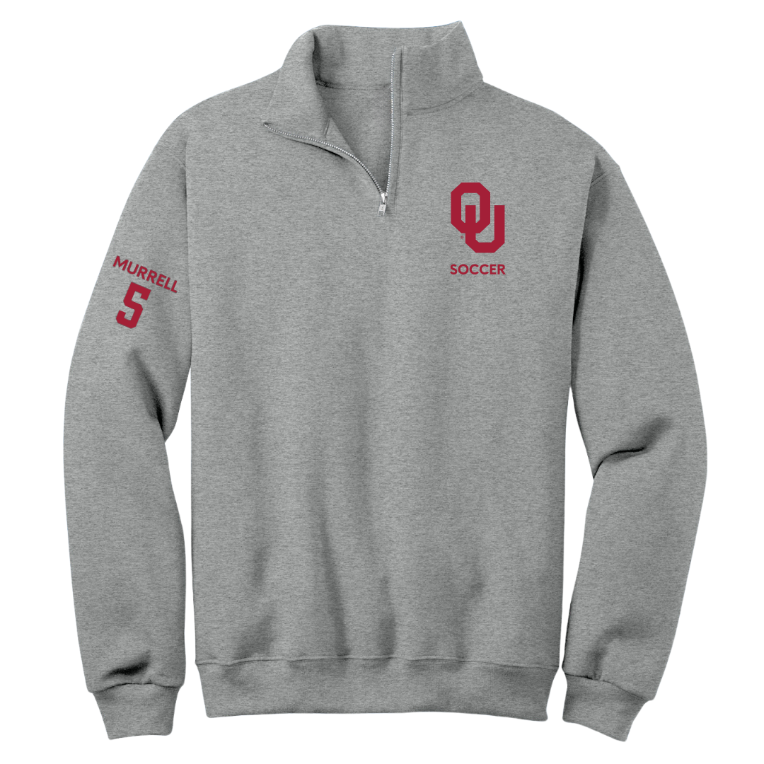 University of Oklahoma Soccer (W) Sport Gray Quarter-Zip - #5 Hadley Murrell