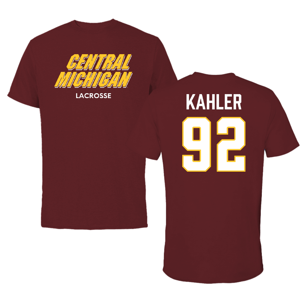 Central Michigan University Lacrosse (W) Maroon Performance Tee - #92 Leila Kahler