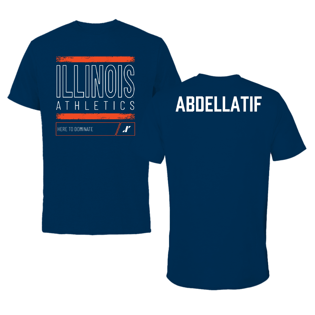 University of Illinois TF and XC Navy Dominate Tee - Noor Abdellatif