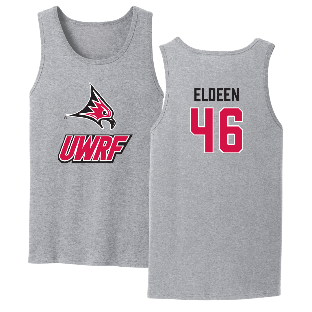 University of Wisconsin-River Falls Football Sport Gray Tank Top - #46 Austin Eldeen