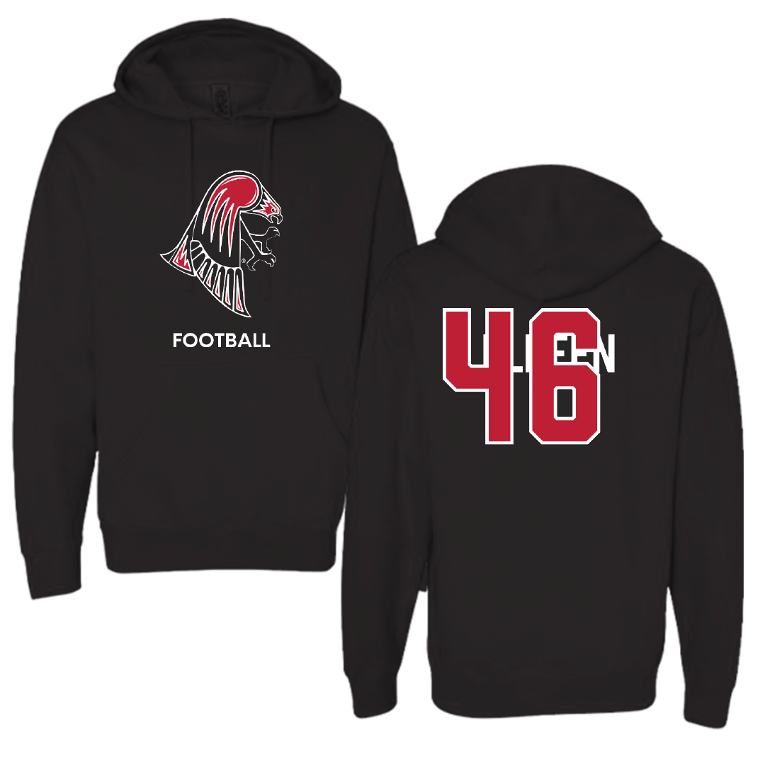 University of Wisconsin-River Falls Football Black Hoodie - #46 Austin Eldeen