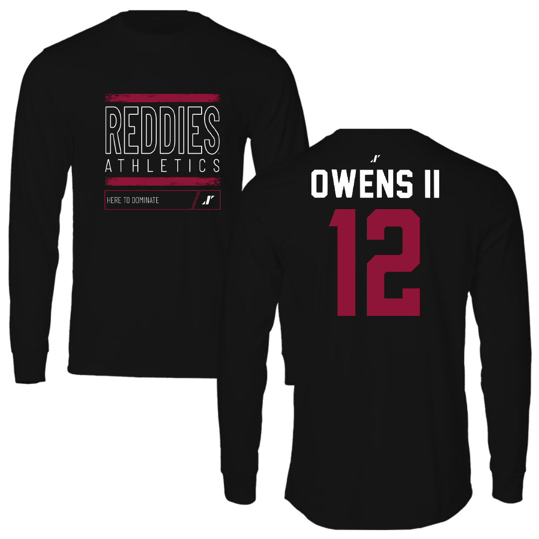 Henderson State University Football Black Dominate Long Sleeve - #12 Kirby Owens II