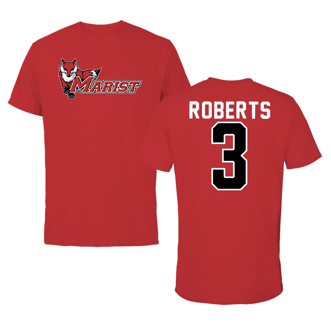 Marist University Basketball Red Tee - #3 Travis Roberts