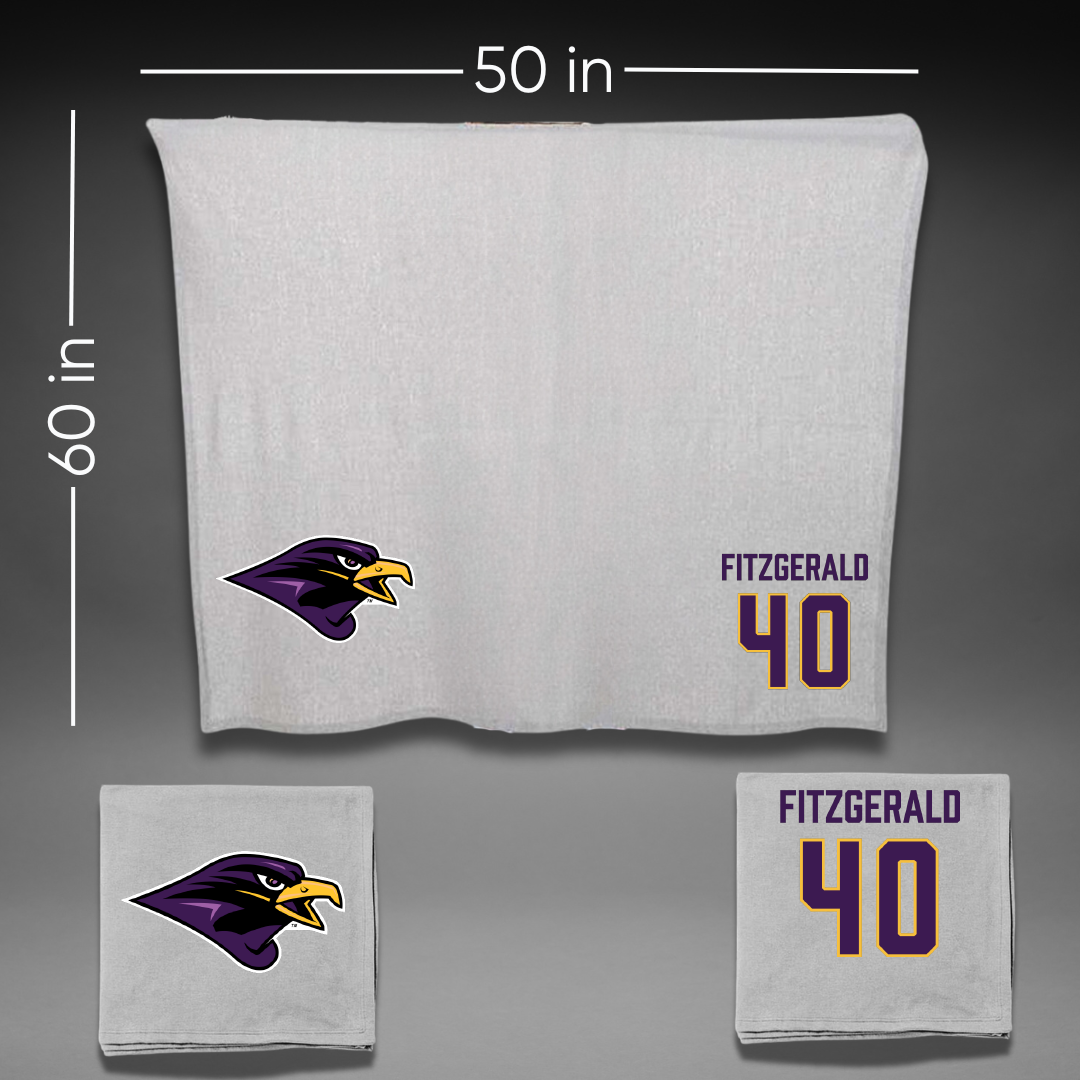 University of Montevallo Baseball Gray Blanket - #40 Jack Fitzgerald