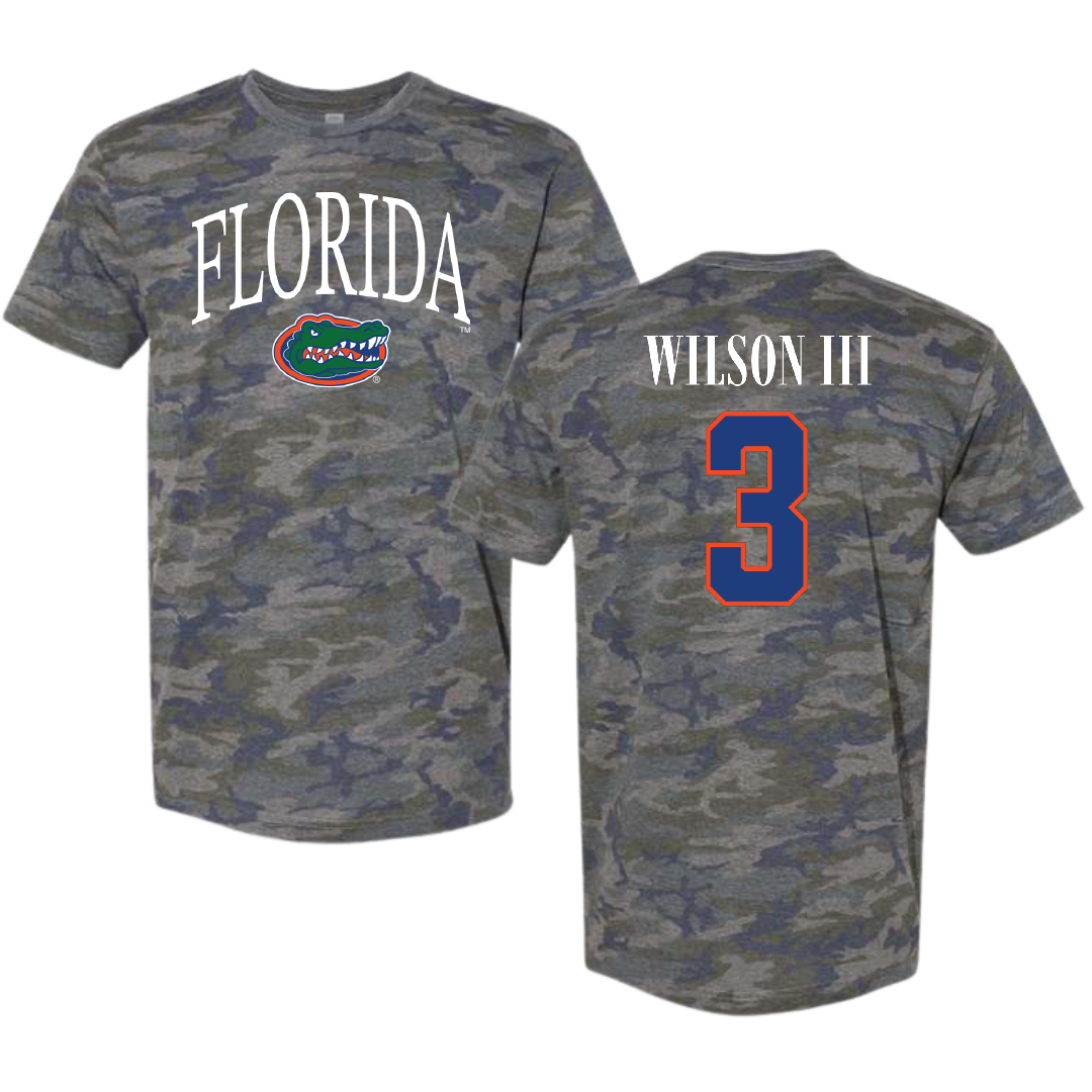 University of Florida Football Vintage Camo Tee - #3 Eugene Wilson III