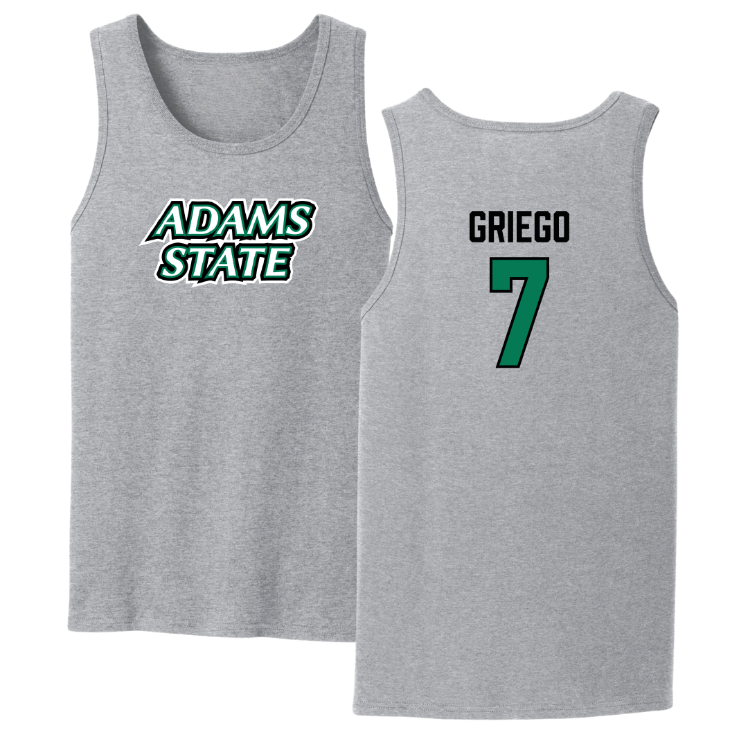 Adams State University Baseball Sport Gray Tank Top - #7 Markus Griego