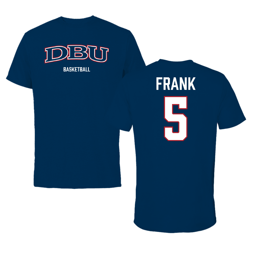Dallas Baptist University Basketball (M) Navy Tee - #5 Trevor Frank