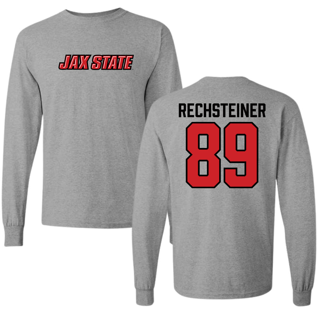 Jacksonville State University Football Sport Gray Long Sleeve - #89 Brock Rechsteiner