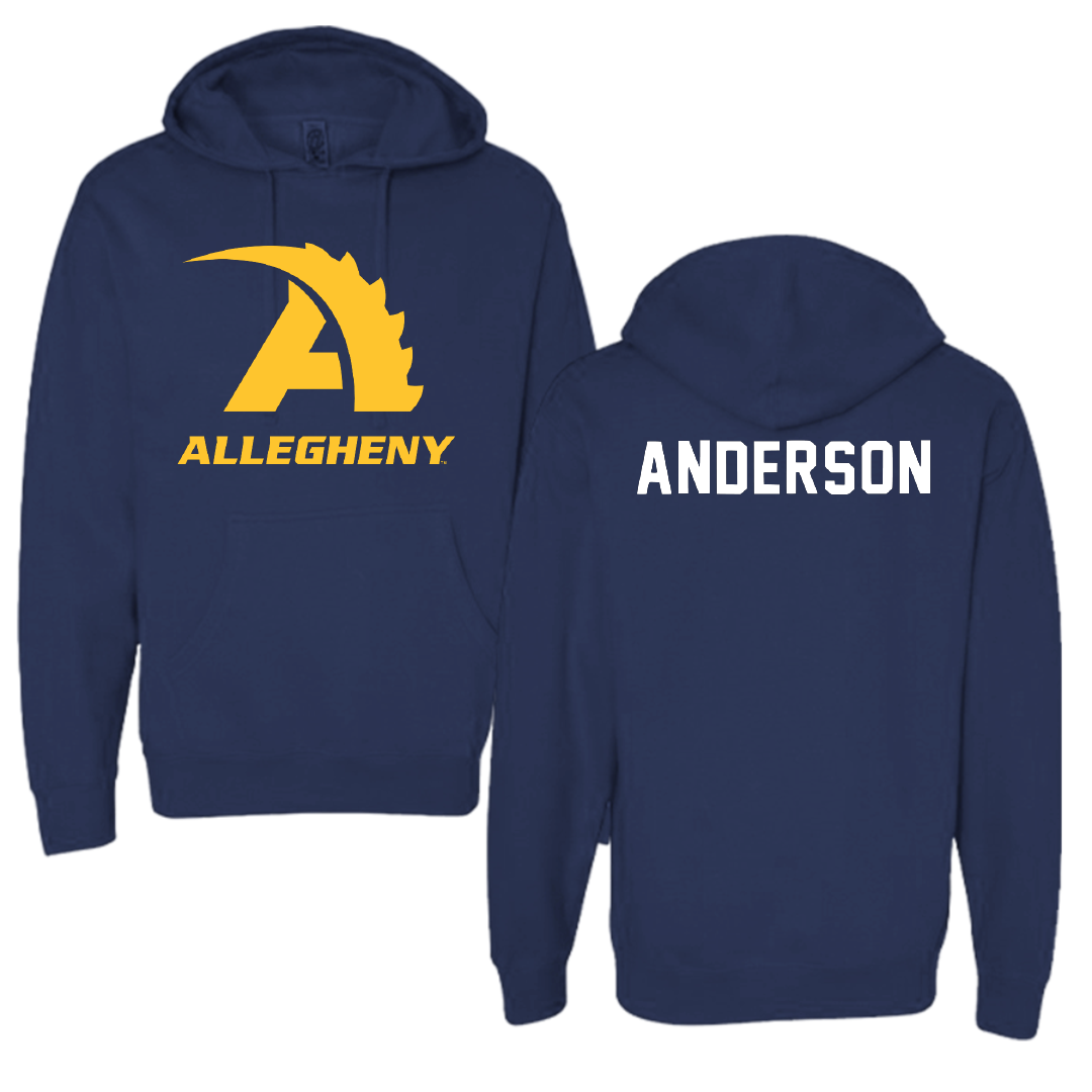 Allegheny College TF and XC Navy Hoodie - Jordan Anderson