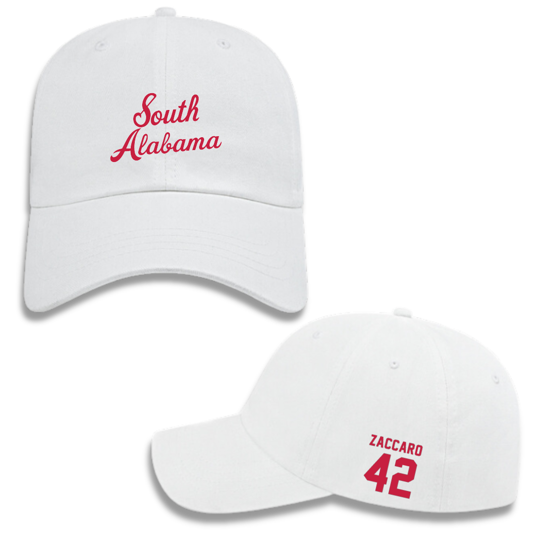 University of South Alabama Football White Hat - #42 Anthony Zaccaro