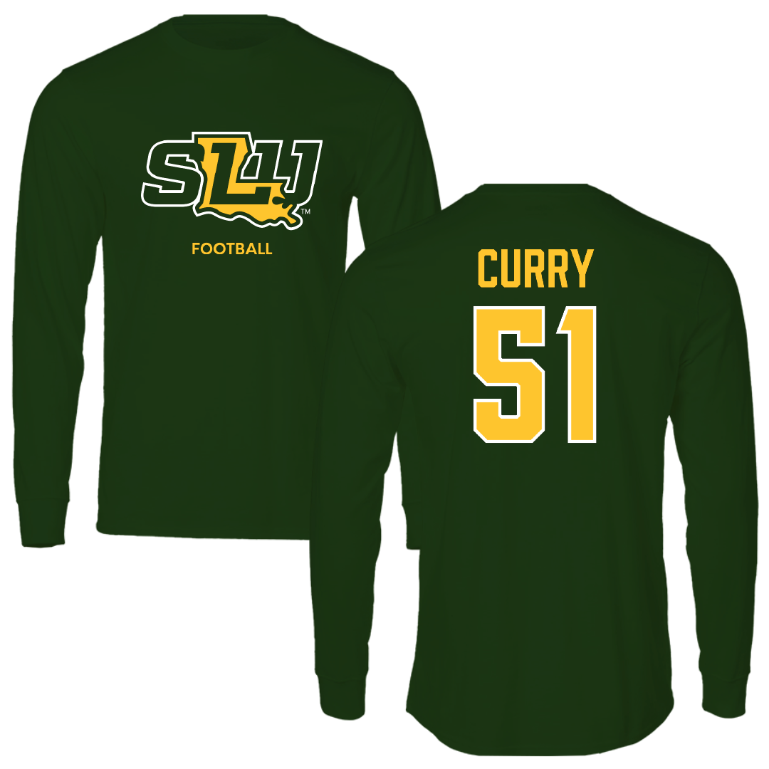 Southeastern Louisiana University Football Forest Green Long Sleeve - #51 Breland Curry