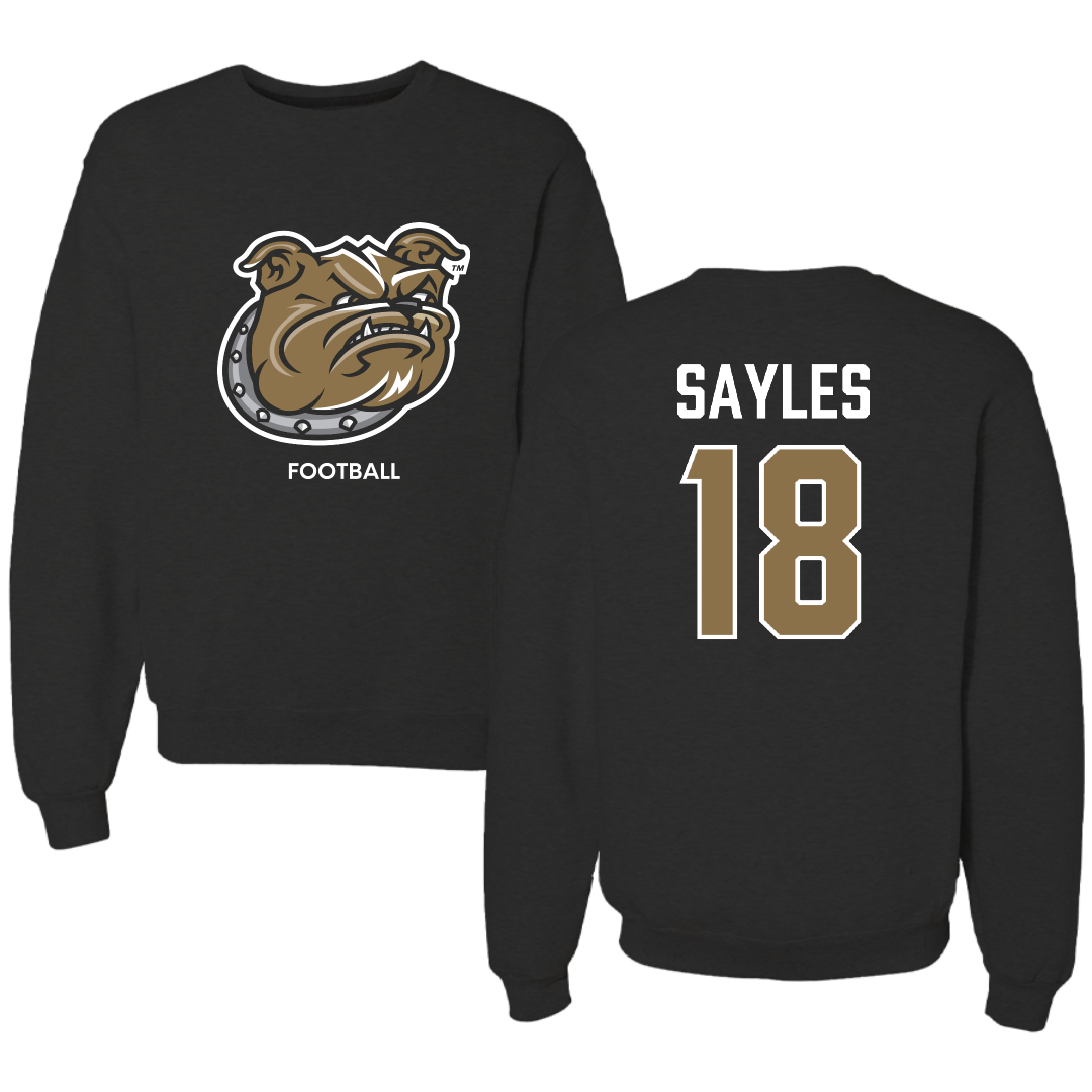 Bryant University Football Black Crewneck - #18 Braden Sayles