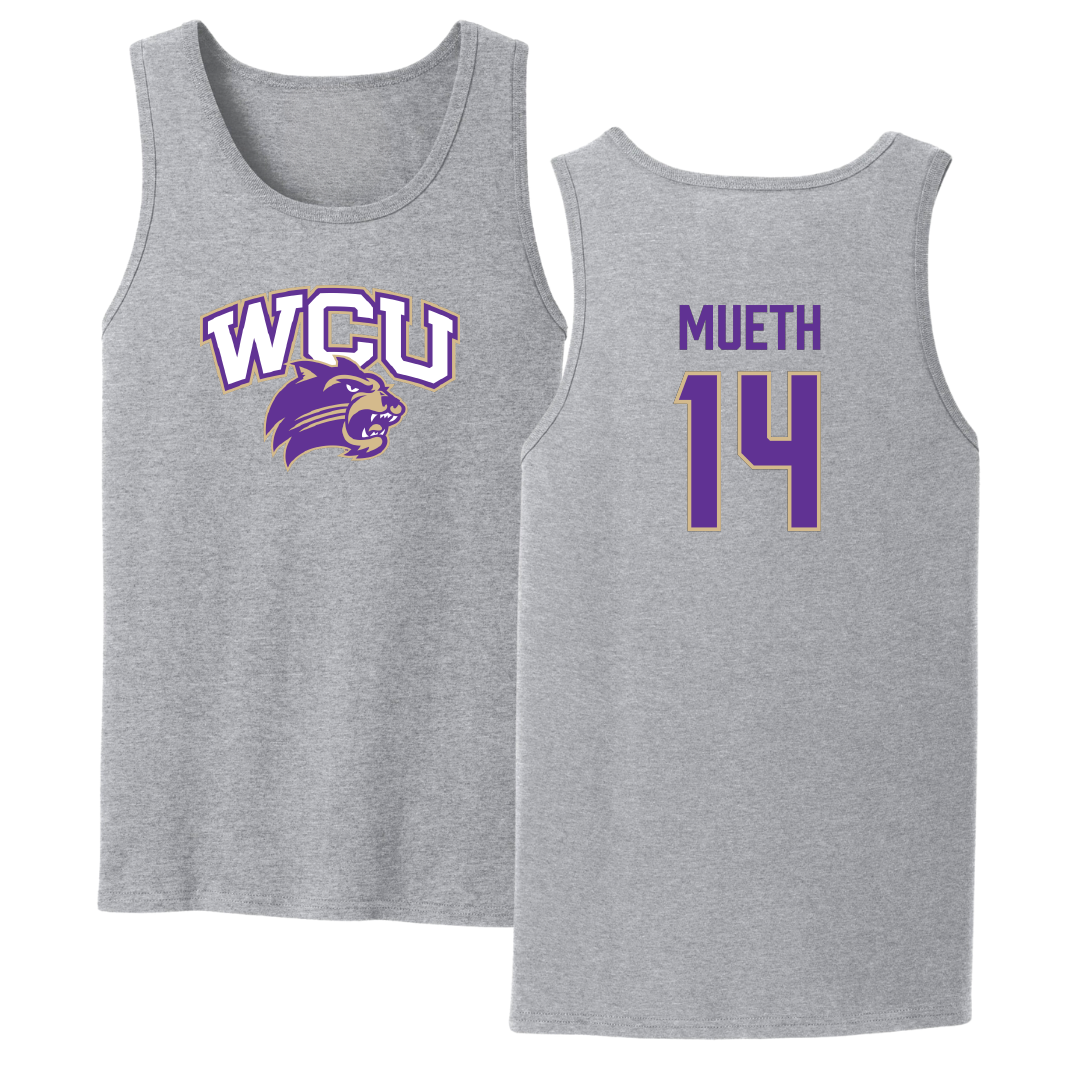 Western Carolina University Soccer Sport Gray Tank Top - #14 Mary Mueth