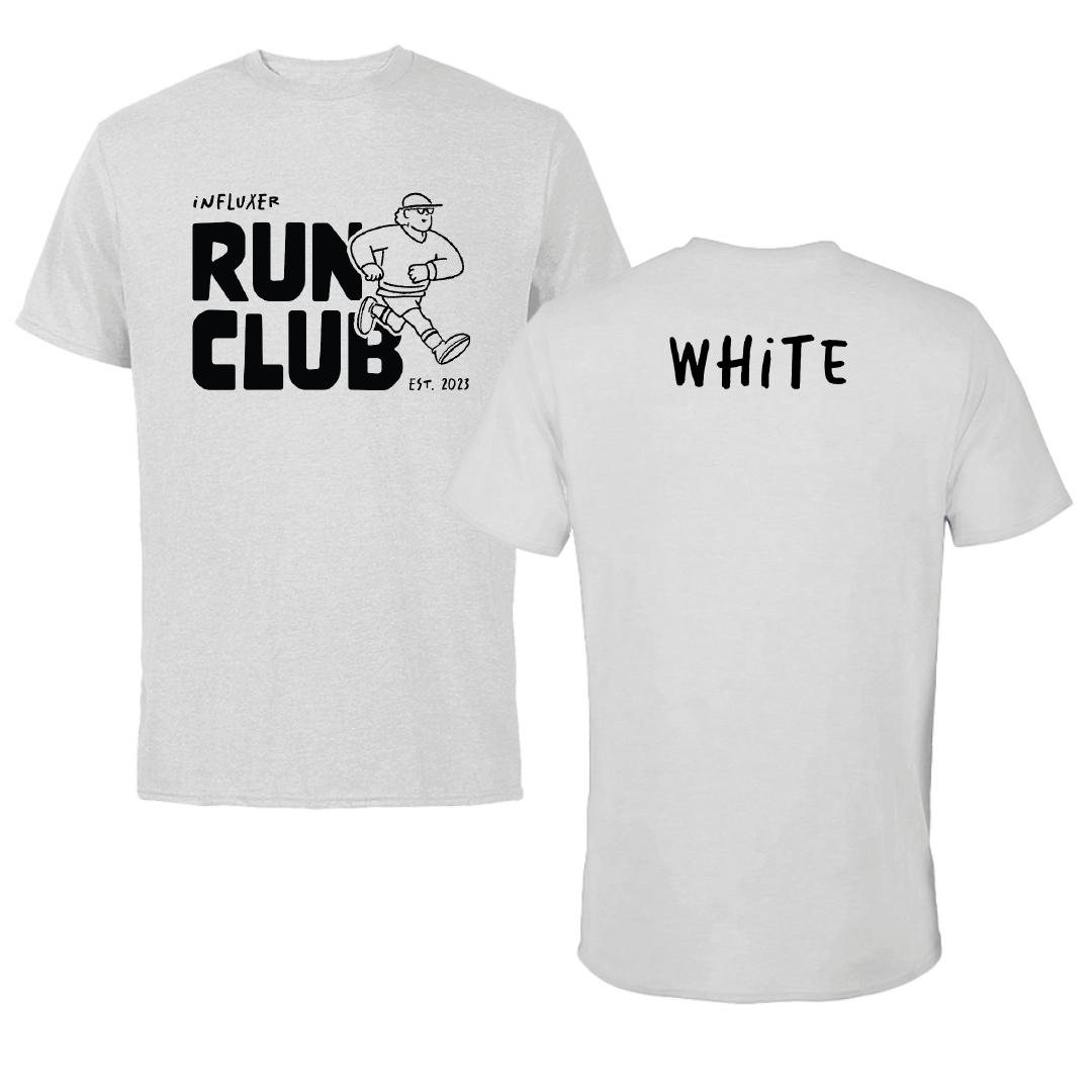 Tiffin University TF and XC Light Gray Influxer Run Club Performance Tee - Jaylen White