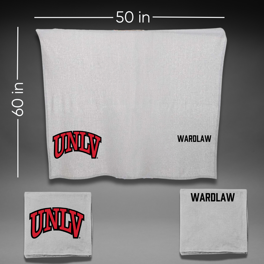 University of Nevada-Las Vegas Softball Gray Rebels Blanket - Emma Wardlaw