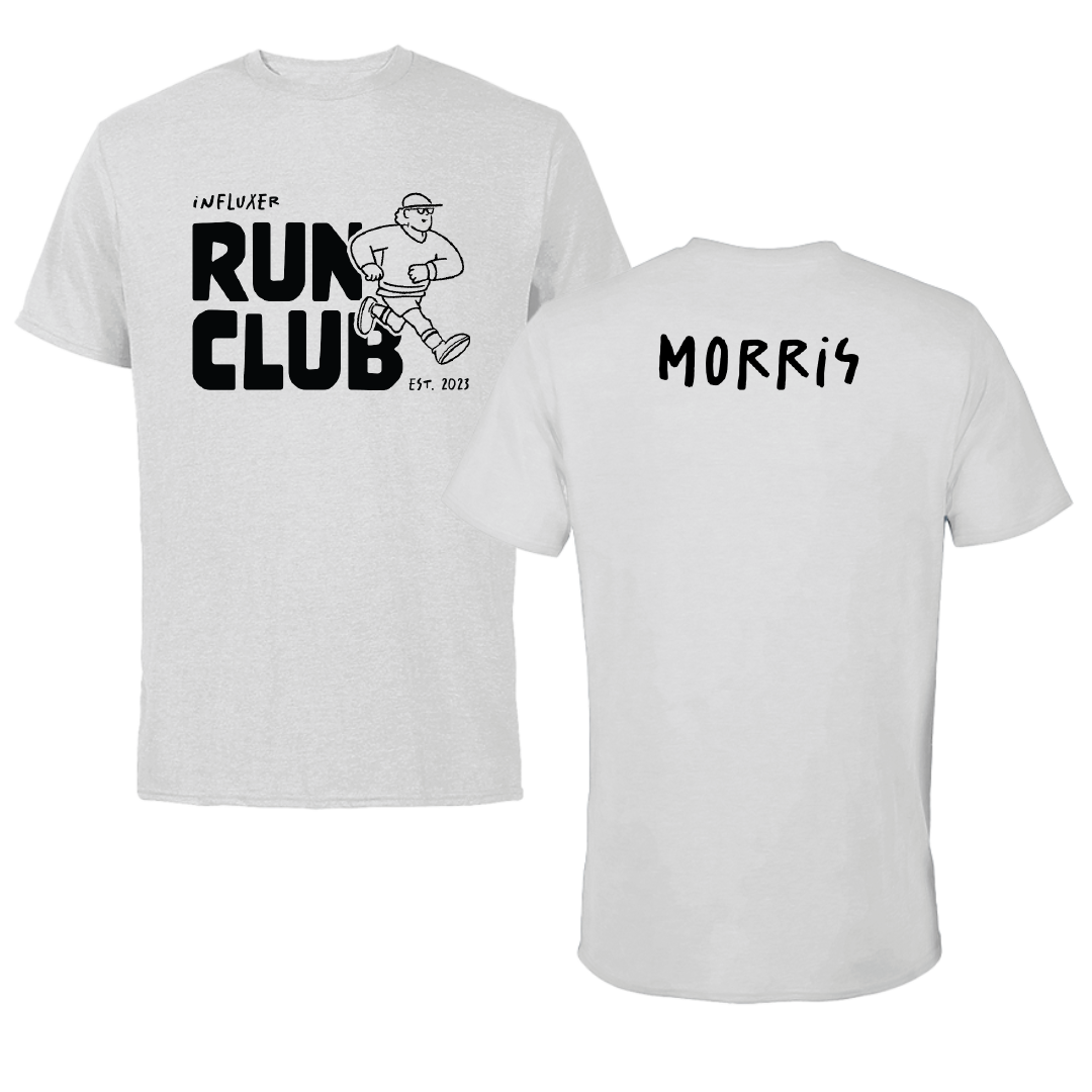 Dallas Baptist University TF and XC Light Gray Influxer Run Club Tee - Meggie Morris