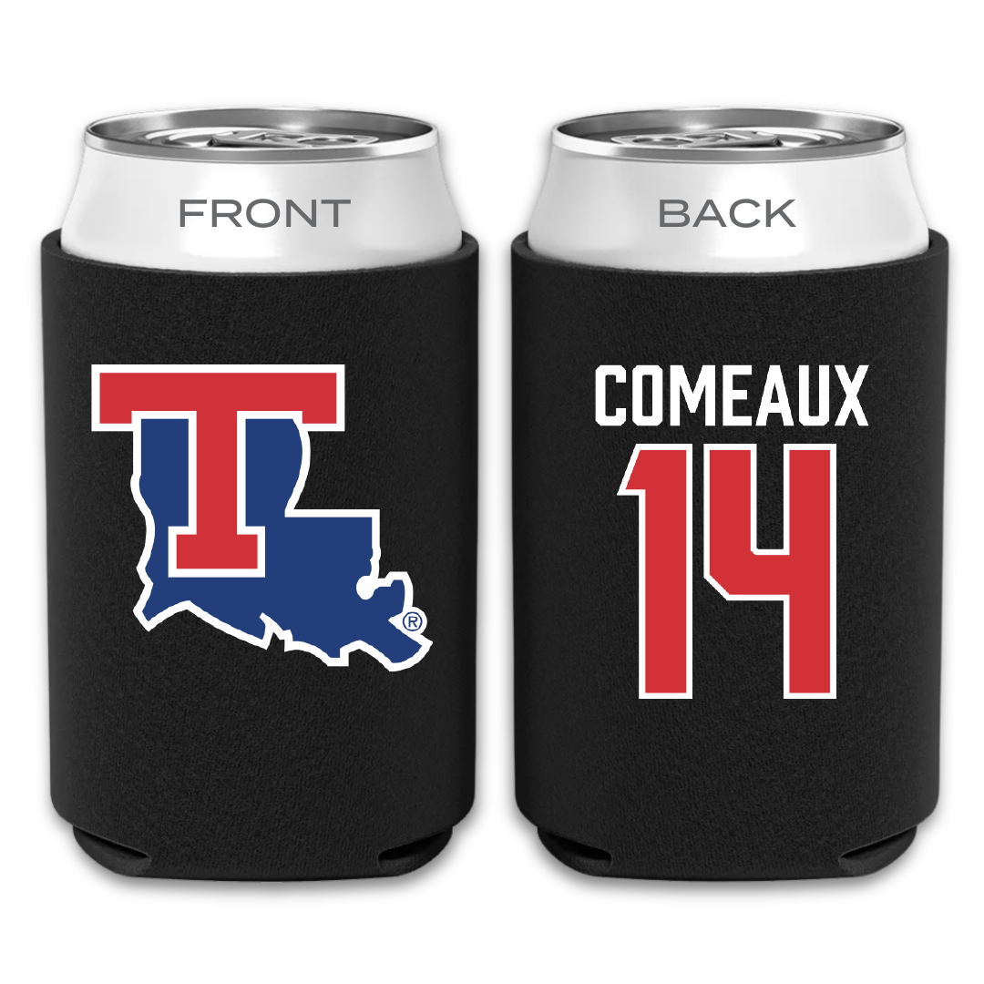 Louisiana Tech University Baseball Black Can Cooler - #14 Grant Comeaux