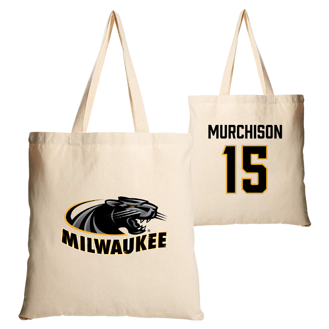 University of Wisconsin-Milwaukee Basketball Tan Canvas Tote Bag - #15 Simeon Murchison