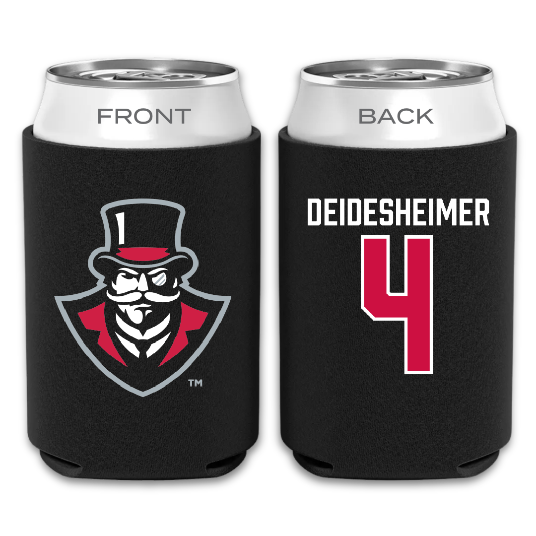 Austin Peay State University Beach Volleyball Black Can Cooler - #4 Payton Deidesheimer