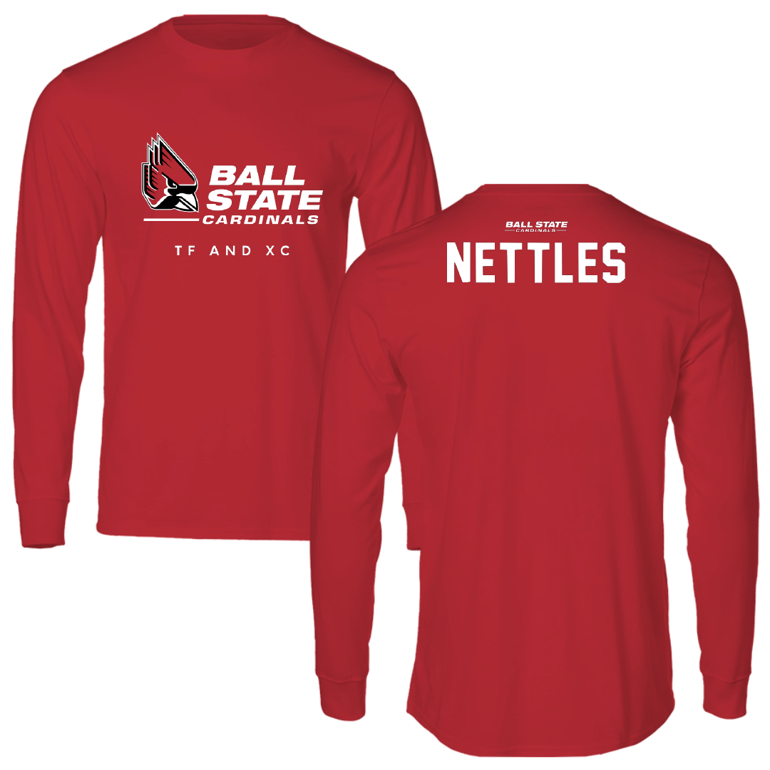 Ball State University TF and XC Red Performance Long Sleeve - Kenli Nettles
