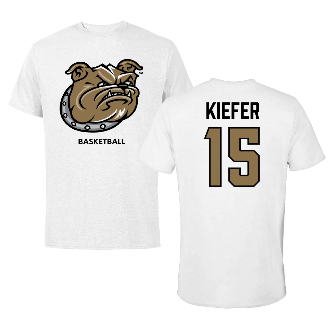 Bryant University Basketball (W) White Tee - #15 Dana Kiefer