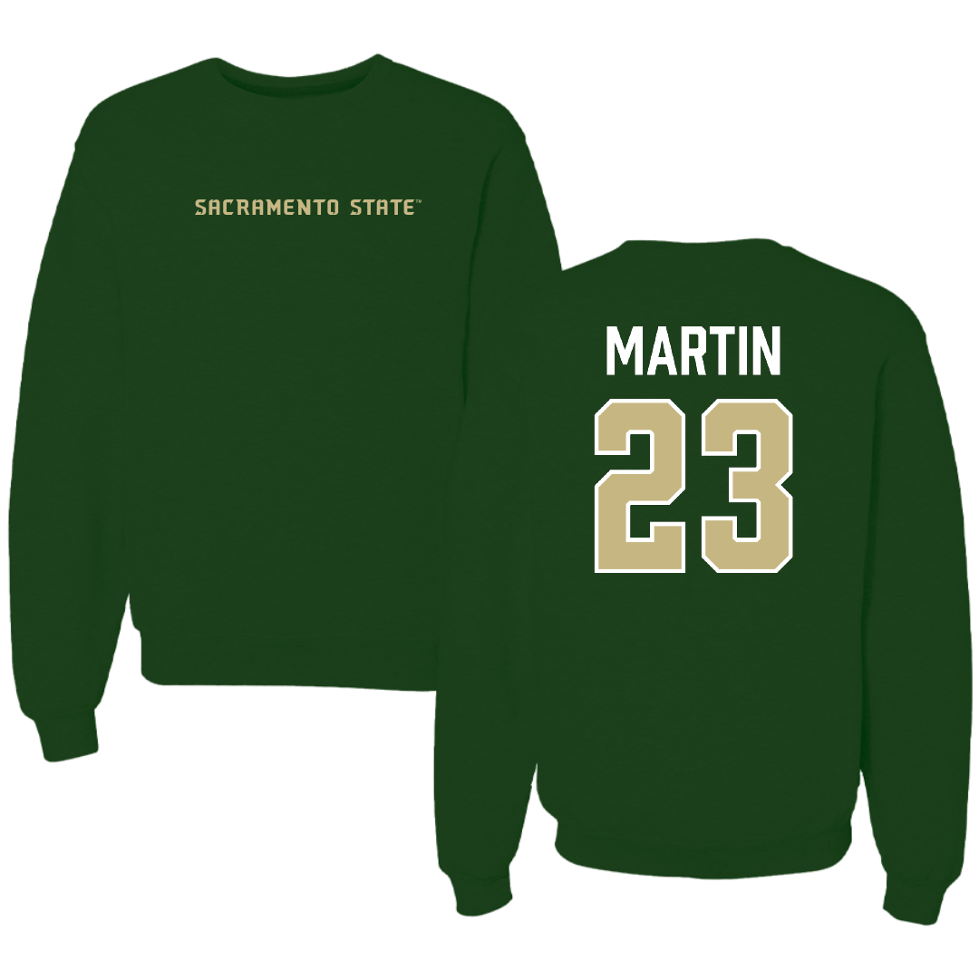 Sacramento State University Basketball (W) Forest Green Crewneck - #23 Jaydia Martin