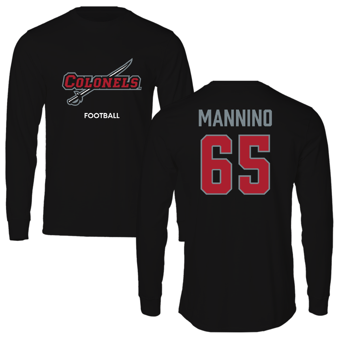 Nicholls State University Football Black Colonels Long Sleeve - #65 Christian Mannino