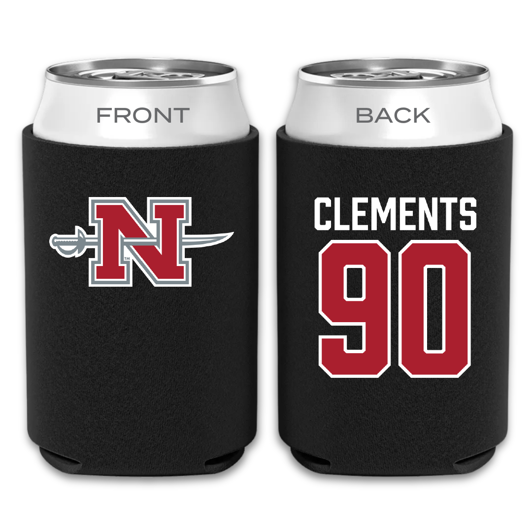 Nicholls State University Football Black Can Cooler - #90 Aidan Clements