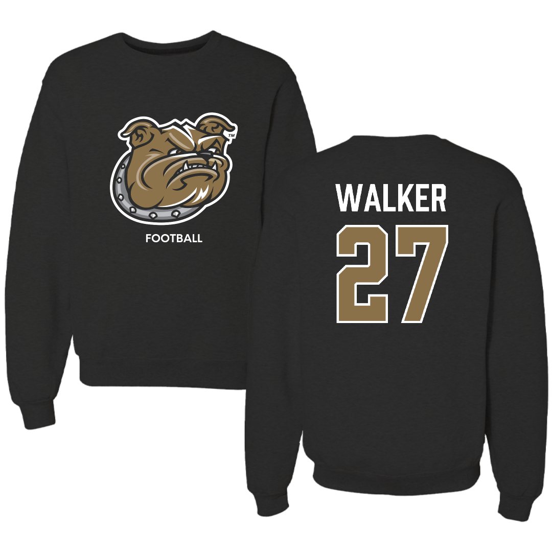 Bryant University Football Black Crewneck - #27 Dedric Walker
