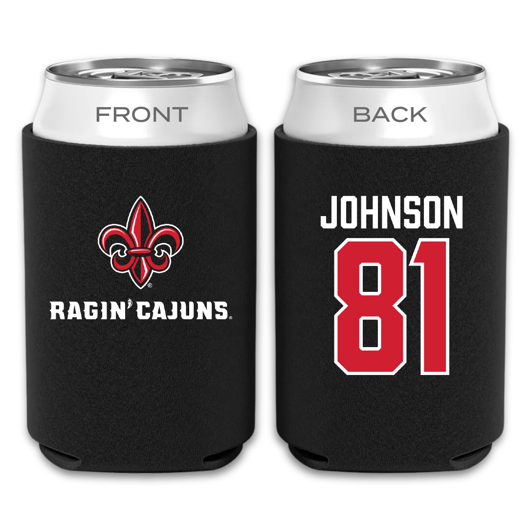 University of Louisiana at Lafayette Football Black Can Cooler - #81 Jaydon Johnson